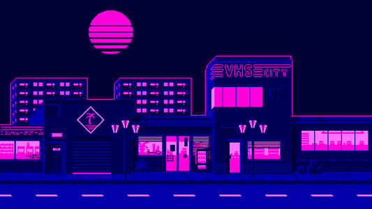 VHS City Widescreen with Outline